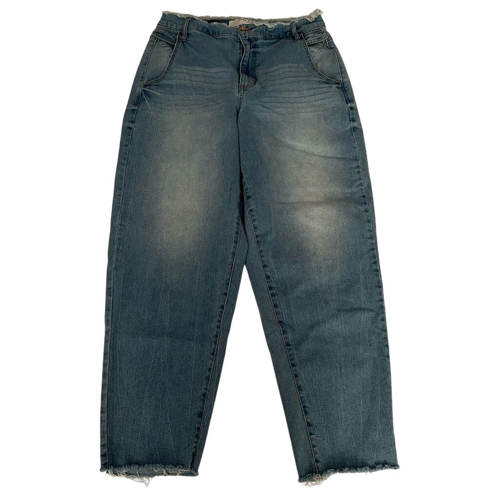 Anne Klein Barrel Leg Trouser Denim Jeans Size 10